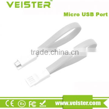 Veister supplied fashionable design magnet short micro usb cable for android