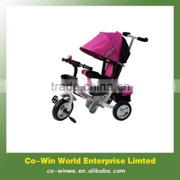 Children tricycle with foldable canopy