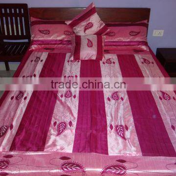 Pink Silk Indian Bedcover/Designer Bedspread