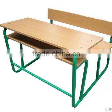 Two Seater Table Double School Desk And Chair photo-5