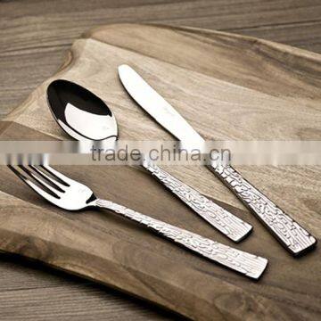 Embossed Stainless steel spoon,knife and fork sets