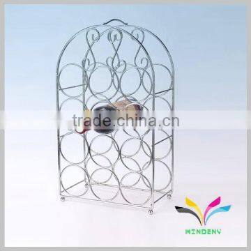 China Supplier High Best Selling Good Quality Durable Table Counter Metal Wire Wine Bottle Antique Decorative Glass Wall Shelf photo-4