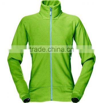 Green polar microfleece jacket fleece out wear women