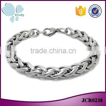 Kindy jewelry JCB0238 natural color 316l stainless steel chain bracelet for men                        
                                                                                Supplier's Choice