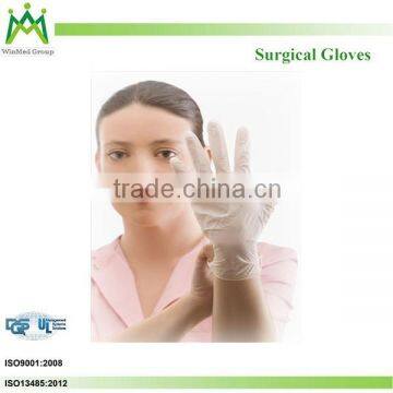 disposable sterile latex surgical gloves powdered /powder free