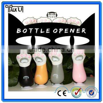 High quality plastic bottle opener/cute bottle opener/Cat paws bottle opener