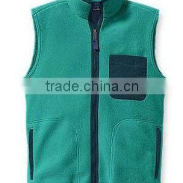 Chic design men's fleece vest 2014 green