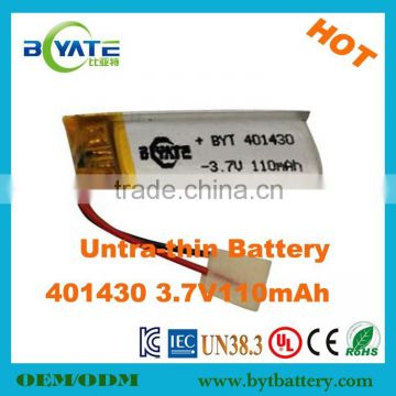 Wholesale 3.7V110mah Samll Size Lipo Bracelet Battery