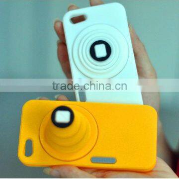 Loverly Soft coallapsible cute camera silicone case for iphone 5