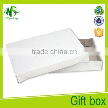 White paperboard shirt packaging box