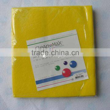 Needle Punched Nonwoven Fabric Yellow Color Viscose Floor Cleaning Cloth photo-2