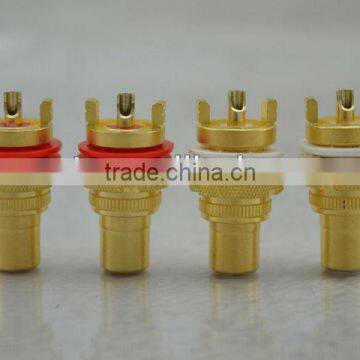 GOLD PLATE RCA FEMALE CONNECTOR CHASSIS SOCKETS