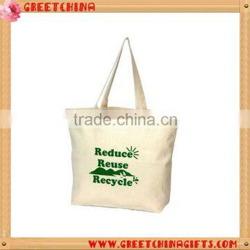 Heavy duty cotton canvas shopping tote bag
