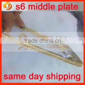 Gold Bezel with Diamond for Gold Frame for Samsung Galaxy S6 perfect testing