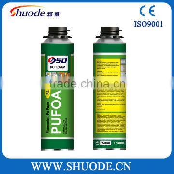 Construction Foam gun type spray pu foam polyurethane adhesive