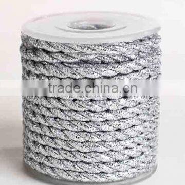 Garment Accessories Silver Rayon Twist Cord Cotton twist Cord