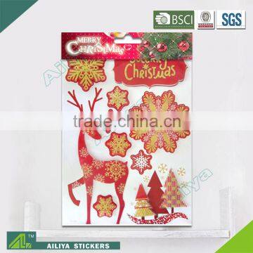 BSCI factory audit Christmas 3D Eco-friendly decorative removable glitter butterfly stickers