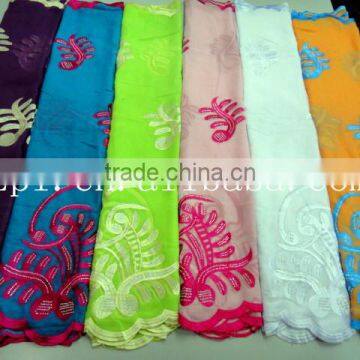 high quality african muslim scarf /embroidered silk scarf/shawl scarf