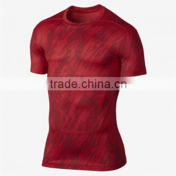 fitness running blank short sleeve compression t shirt