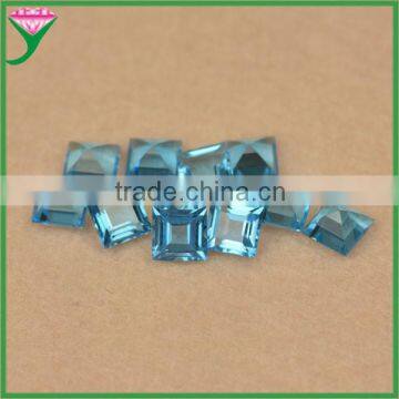 High quality loose square step cut natural blue topaz price