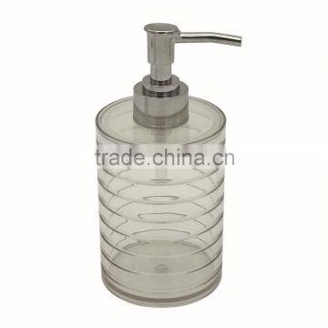 Modern transparent plastic body lotion bottle for daily use