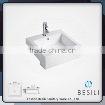 Semi counter ceramic basin washtub D8057