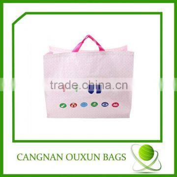 hot style shiny/matt laminated friendly pp woven shopping bag