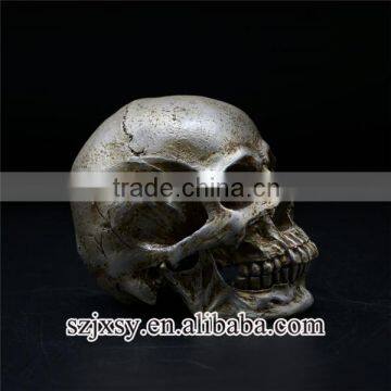 Decorative 9 cm Resin Silver Human Skull