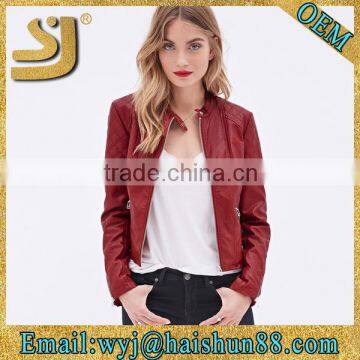 European style leather jackets women 2015,custom first genuine leather jackets