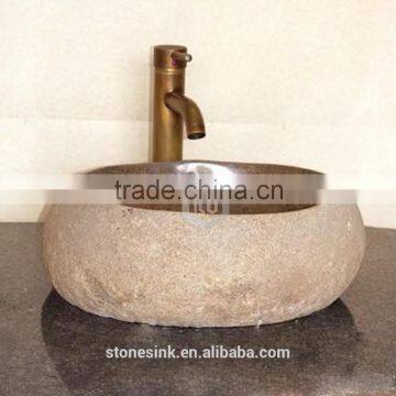 Customerized natural cobblestone farm basin