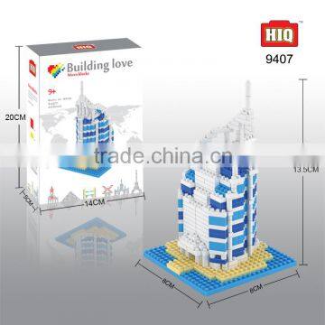 HIQ new world famous architecture building blocks toys