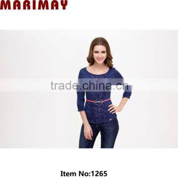 Wholesale brand women casual 3/4 blouse export china manufactures clothing manufacturer china imports clothing