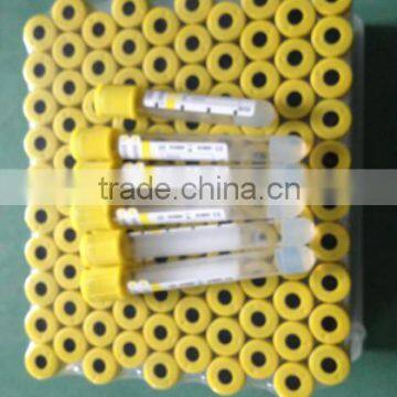 Yellow cap seperation gel&coagulation accelerator blood collection tube