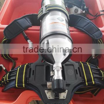 MED Approval Steel cylinder breathing apparatus,with cylinder rubber cover