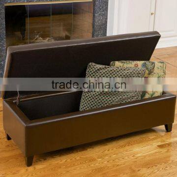 Decorative Bonded Leather Storage Long Bench OT -779