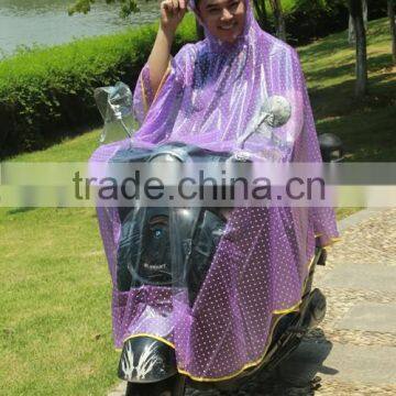 PVC raincoat with reflective stripe/PVC poncho