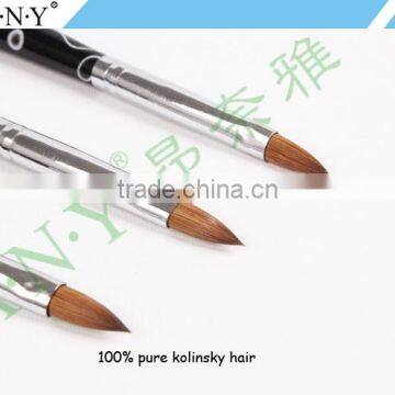 ANY Nail Art Plastic Acrylic Handle Pure Sable Nail Acrylic Brush Natural Hair photo-4