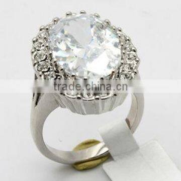 925 Silver Women Clear CZ Ring