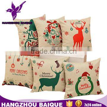 Wholesale Line Cotton Cartoon Christmas Cushion Covers