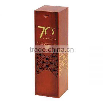 Wholesales handmade red brown beautiful 1 bottle wooden wine gift box