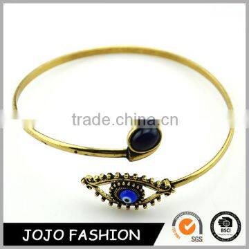 Anti Brass Jewelry Black Stone Evil Eye Cuff Bracelet