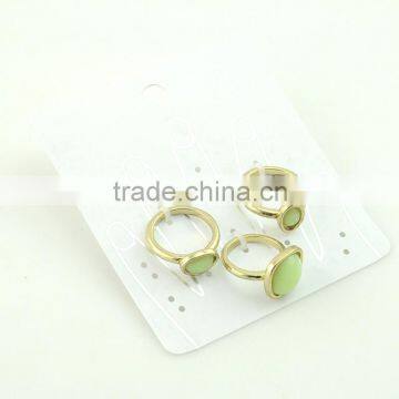Hot Time Many Sizes Gold Color Alloy Resin Costom Finger Ring Sets photo-3
