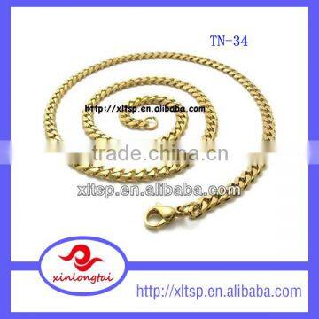 New gold chain design stainless steel small brass chain for men