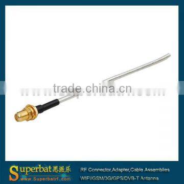 cable tv set top box RP SMA female Bulkhead cable Semi-Flexible-.141'' RG402 15cm