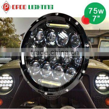 Factory Direct 7" Round Led Headlight, China Hot 75w 7" Round Led Headlight photo-4