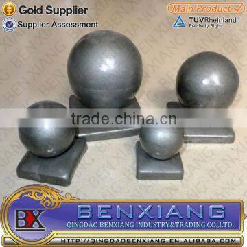 Square or ball shape metal stair post caps