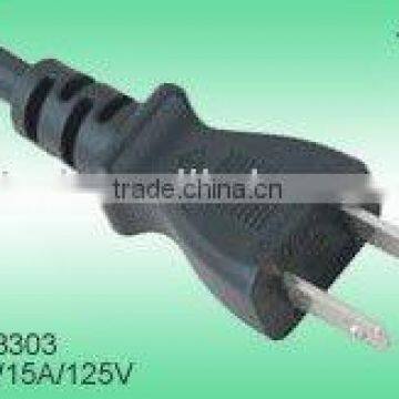 Japan PSE/JET Power cords JIS C 8303 standard (H)VCTF 2X0.75/1.25/2.0 with 7/12/15A 125V