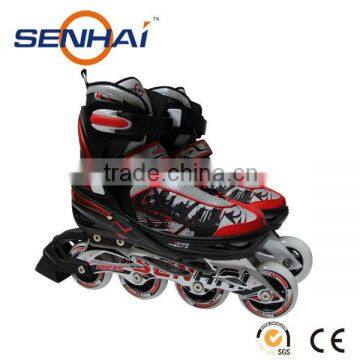 2015 HOT SALE INLINE ROLLER SKATES SHOES ALUMINUM FRAME WITH PU WHEELS PP STOPPER ABEC-5 BEARINGS