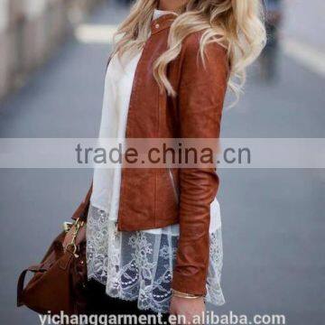 Cognac Genuine Leather Jacket