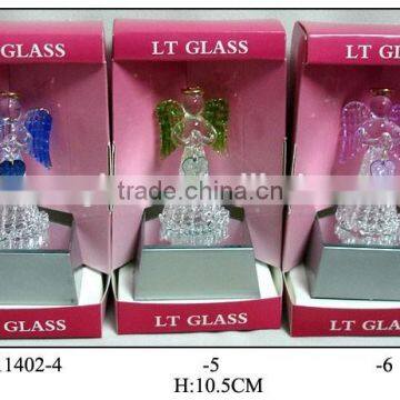 Hand Blown Glass Angel Sets With LED Light photo-3